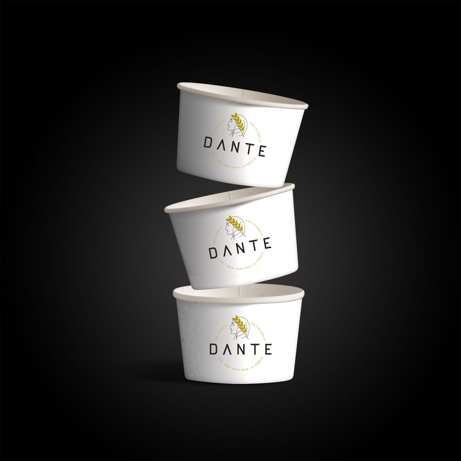Applicazione dell'identità Bar Dante 1